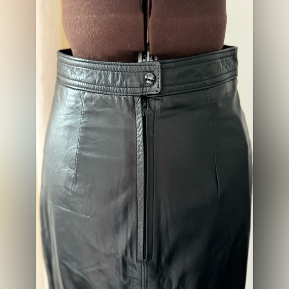 Women’s vintage The LERTHER RANCH LE RANCH DU CUIR leather skirt - Picture 6 of 16